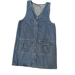 North Crest  vintage 90's Denim Romper dress, XL